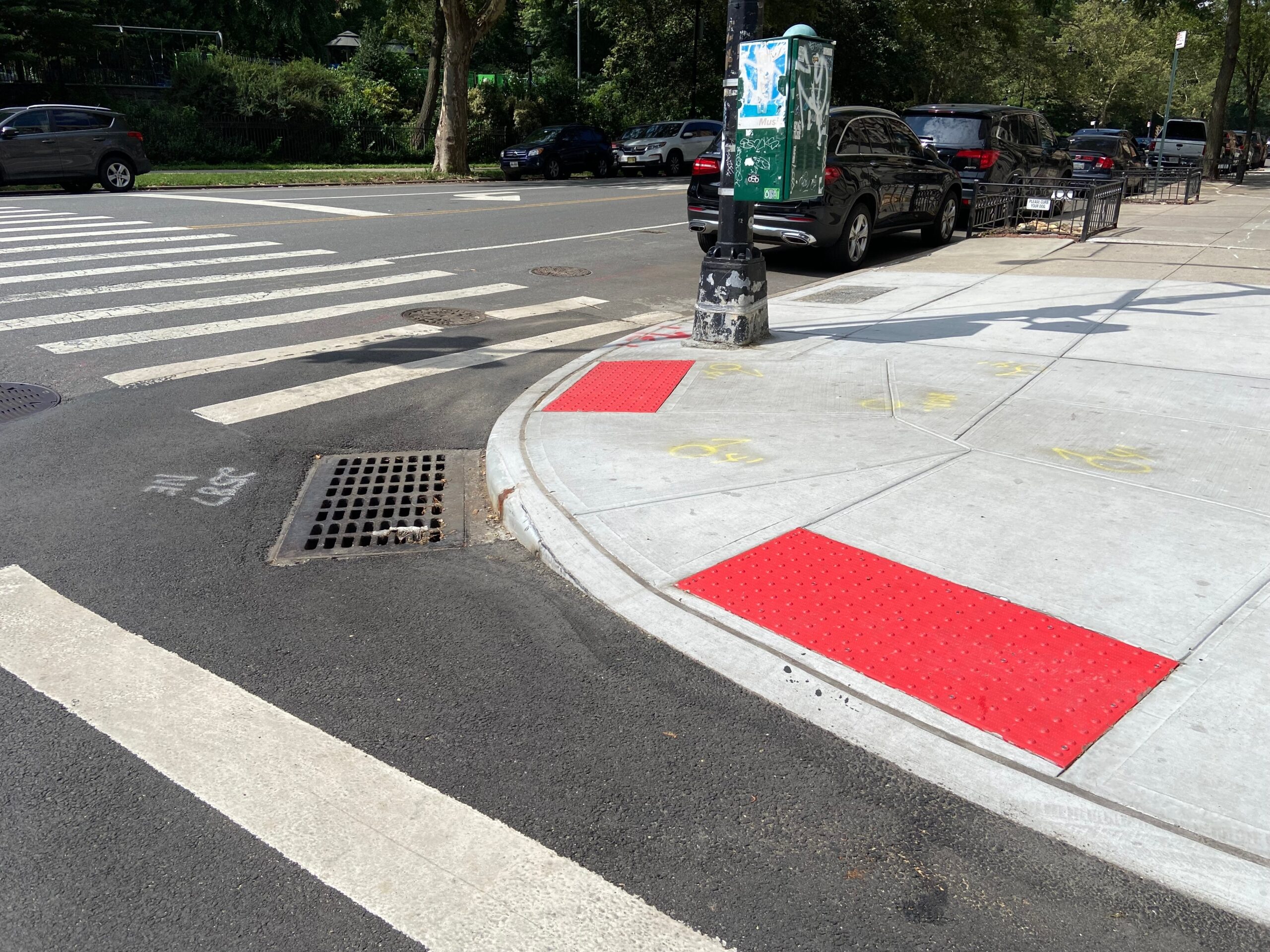 Paving sidewalks with ramp